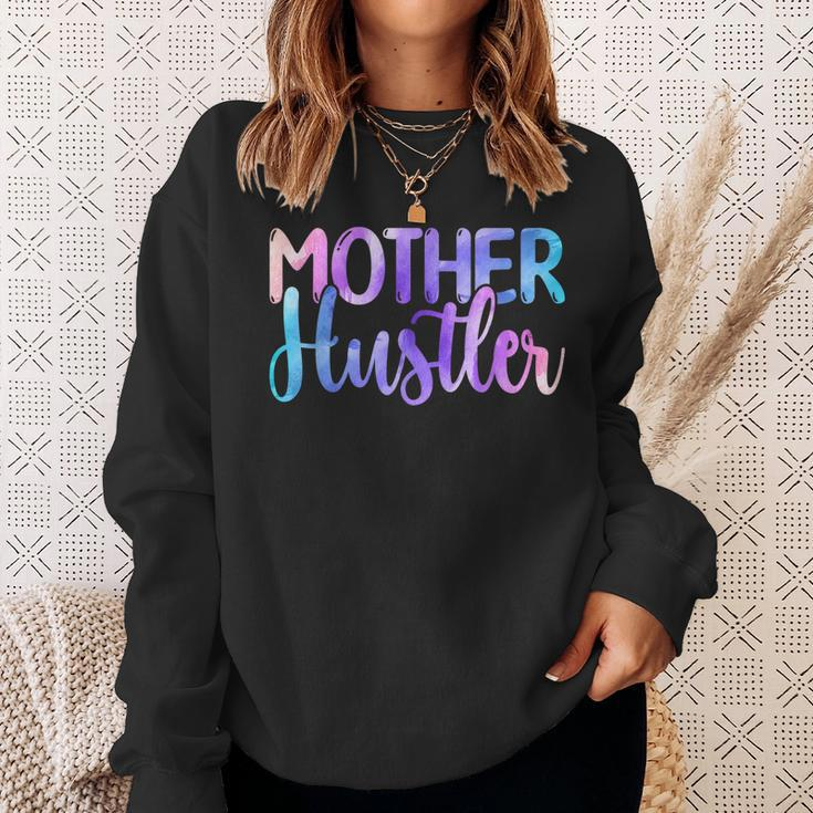 Mother Hustler - Entrepreneur Mom Mothers Day Watercolor Sweatshirt Gifts for Her