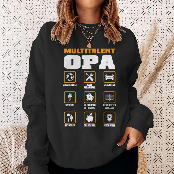 Multitalent Opa Sweatshirt mit lustigen Icons, Sweatshirt für Großväter Geschenke für Sie