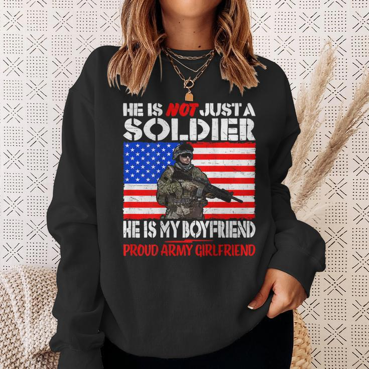 My Boyfriend My Soldier Proud Army Girlfriend Military Lover Sweatshirt Gifts for Her