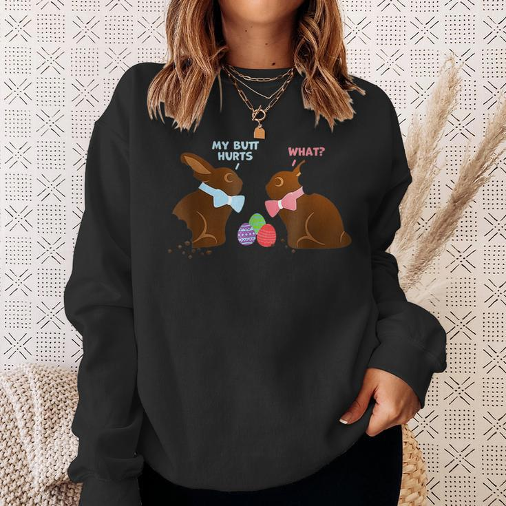 My Butt Hurts What Funny Easter Bunny Sweatshirt Gifts for Her