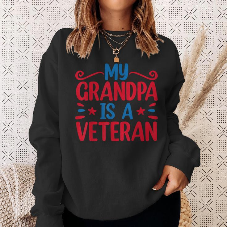 My Grandpa Is A Veteran Sweatshirt Gifts for Her