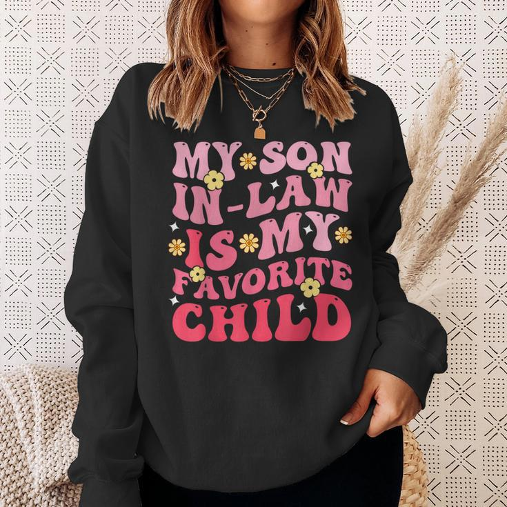 My Son In Law Is My Favrite Child Groovy Sweatshirt Gifts for Her