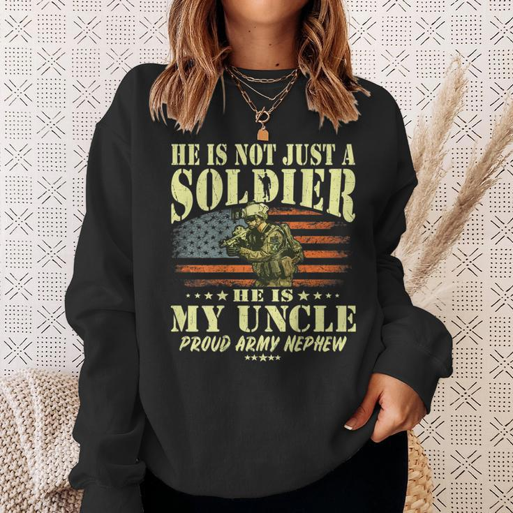 My Uncle Is A Soldier Hero Proud Army Nephew Military Family Sweatshirt Gifts for Her