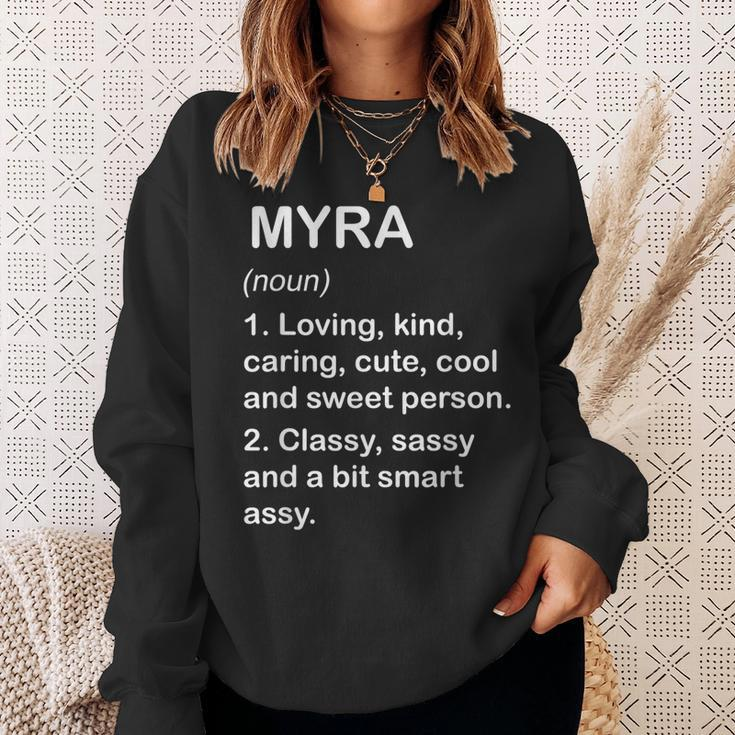 Myra Definition Personalized Custom Name Loving Kind Sweatshirt Gifts for Her
