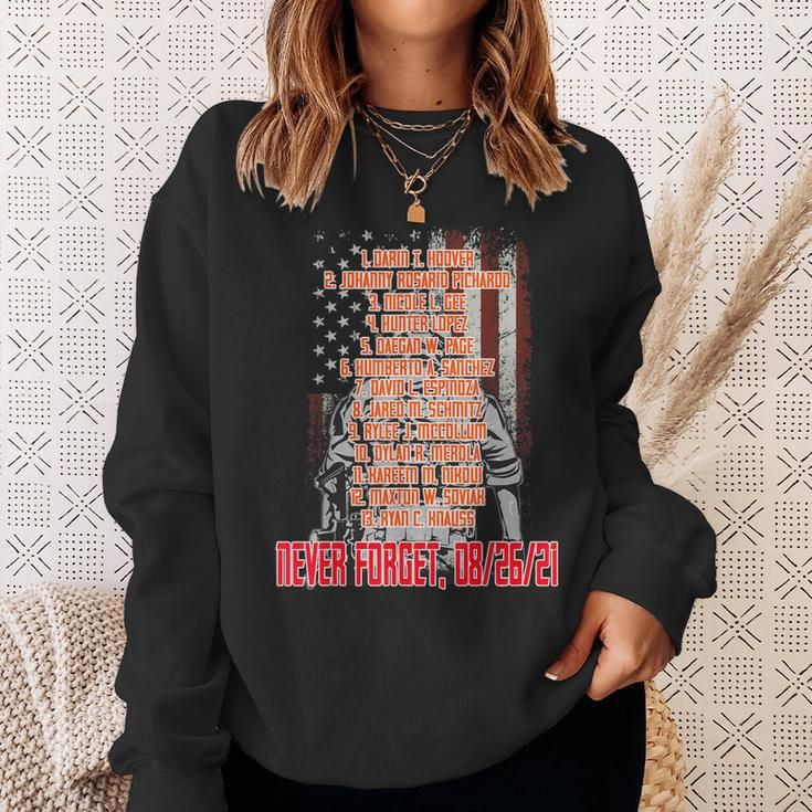 Never Forget Of Fallen Soldiers 13 Heroes Name Sweatshirt Gifts for Her