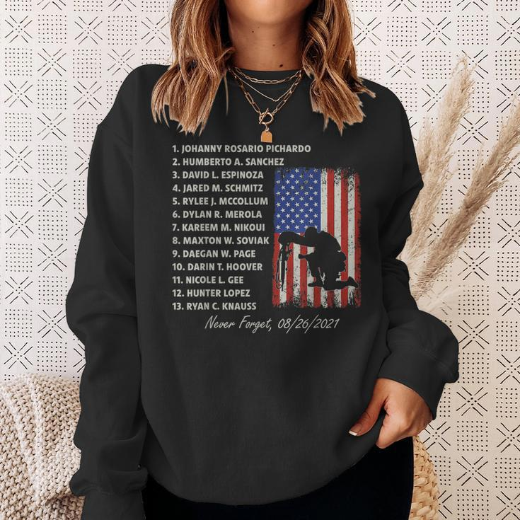 Never Forget The Names Of 13 Fallen Soldiers Sweatshirt Gifts for Her