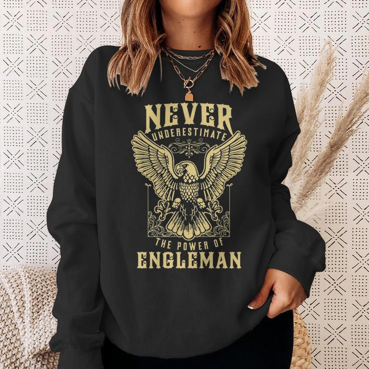 Never Underestimate The Power Of Engleman Personalized Last Name Sweatshirt Gifts for Her