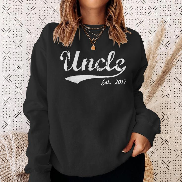 New Uncle Uncle Est 2017 Uncle To Be Sweatshirt Gifts for Her