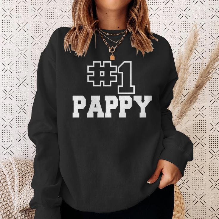 Number One Pappy No 1 Dad Best Grandpa Fathers Day Mens  Sweatshirt Gifts for Her