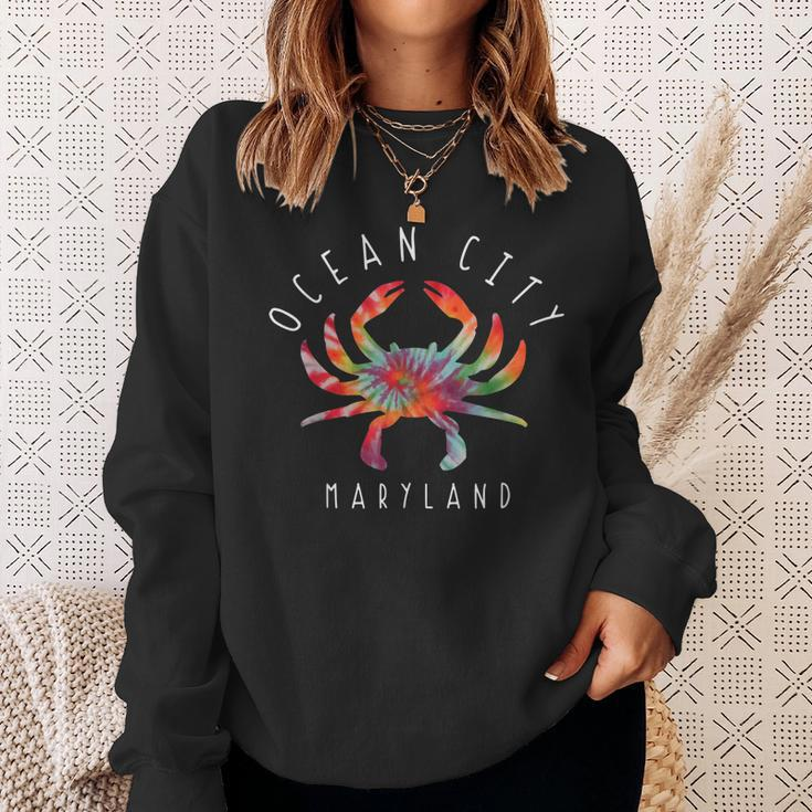 Ocean City Maryland Crab Tie Dye Summer Vacation Sweatshirt Gifts for Her