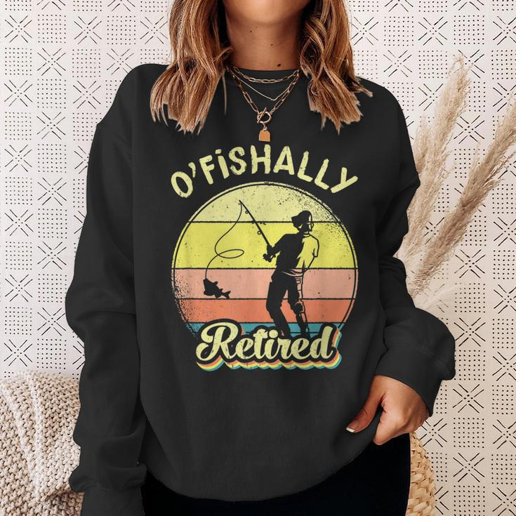 Ofishally Retired Fishing Retirement Men Women Sweatshirt Graphic Print Unisex Gifts for Her