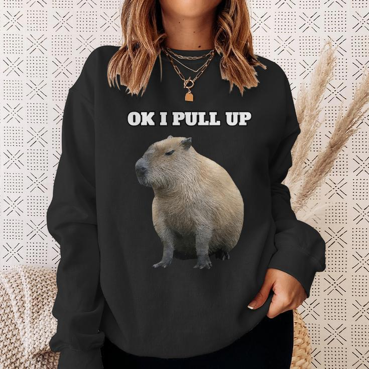 Ok I Pull Up Capybara V2 Sweatshirt Gifts for Her