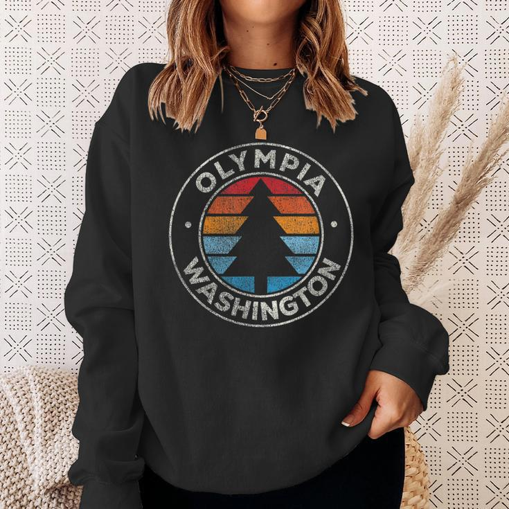 Olympia Washington Wa Vintage Graphic Retro 70S Men Women Sweatshirt Graphic Print Unisex Gifts for Her
