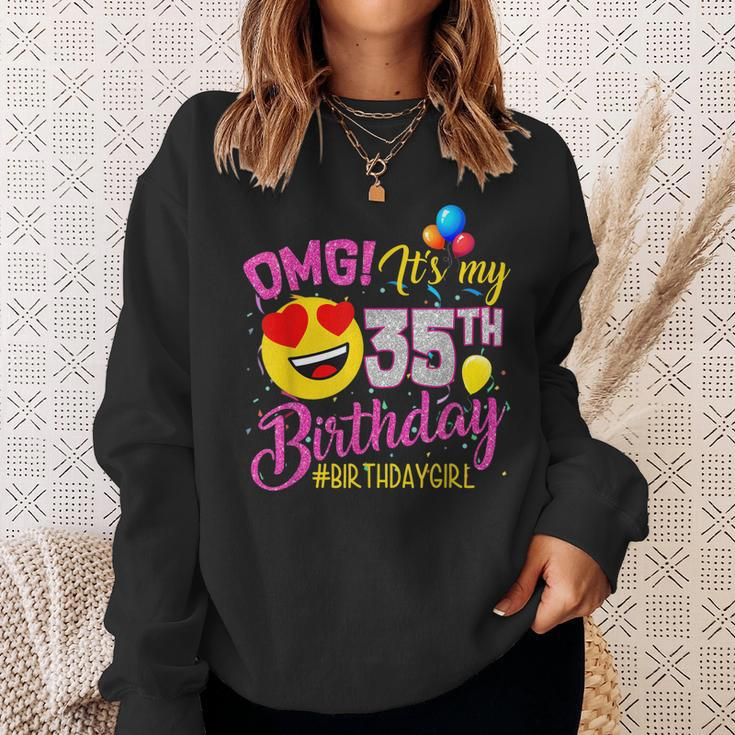 Omg Its My 35Th Birthday Mädchen- Zum 35 Geburtstag Sweatshirt Geschenke für Sie