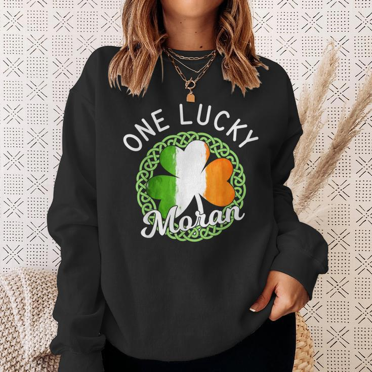 One Lucky Moran Irish Family Name Sweatshirt Gifts for Her
