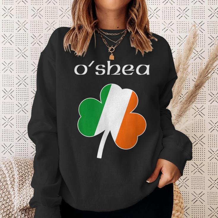 Oshea Irish Last Name Gift Ireland Flag Shamrock Surname Men Women Sweatshirt Graphic Print Unisex Gifts for Her