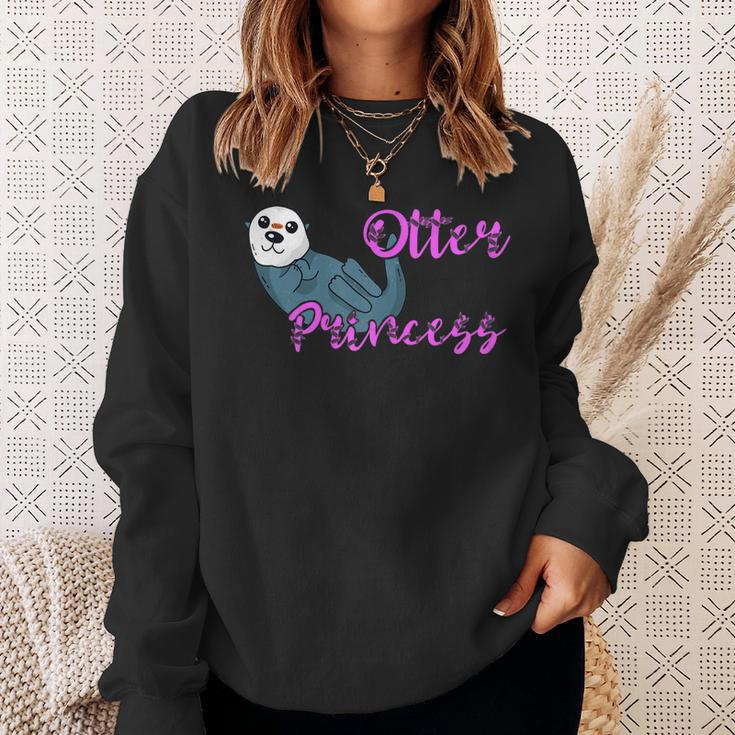 Otter Princess Sea River Otter Aquatic Mammal Fish Sealife Men Women Sweatshirt Graphic Print Unisex Gifts for Her