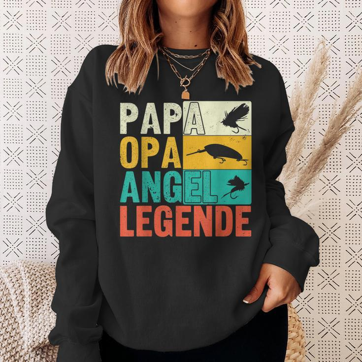Papa Opa Angel Legende Sweatshirt, Perfekt für Angler zum Vatertag Geschenke für Sie
