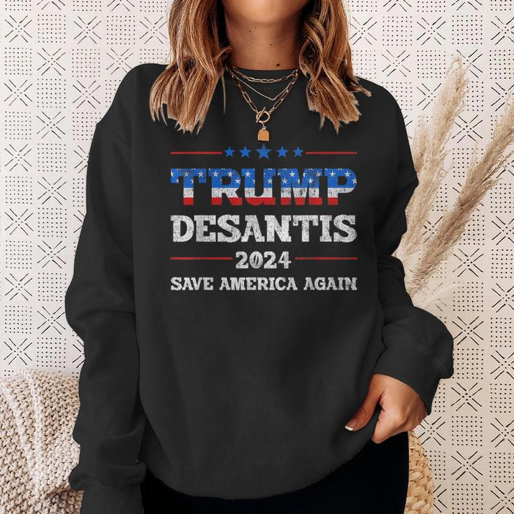 Patriotic Trump Desantis 2024 Make Liberals Cry Again Usa V2 Sweatshirt Gifts for Her