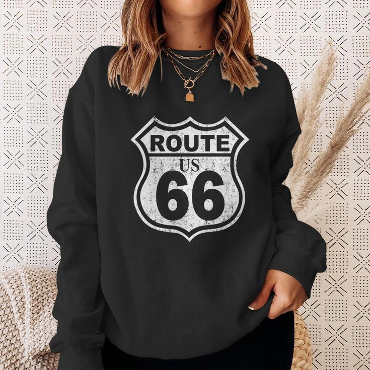 Pattern Design Rute 66 Hot Rod Speed Way Sweatshirt Gifts for Her
