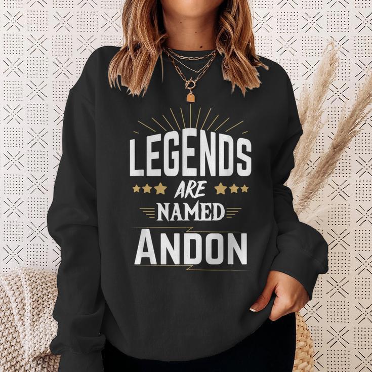 Personalisiertes Legends Are Named Andon Sweatshirt, Sternen-Design Unisex Geschenke für Sie