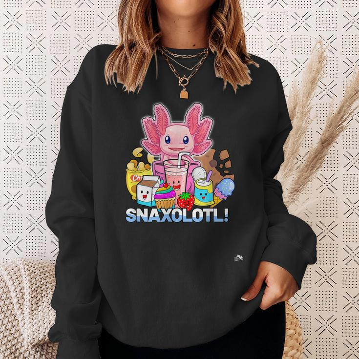 Pet Axolotl - Snaxolotl - Cute Snacks Funny Kawaii Sweatshirt Gifts for Her