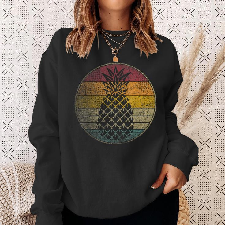 Pineapple Fruit Retro Style Vintage 70S 80S 90S Gift Sweatshirt Gifts for Her