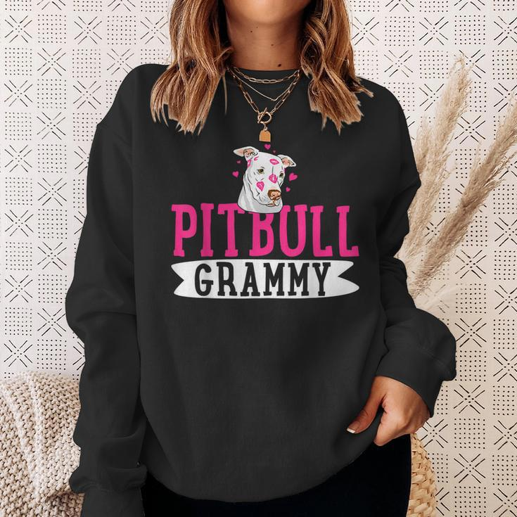 Pitbull Grammy Pit Bull Terrier Dog Pibble Mothers Day Men Women Sweatshirt Graphic Print Unisex Gifts for Her