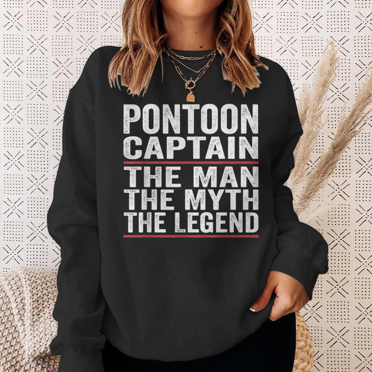 Pontoon Captain The Man The Myth The Legend Pontoon Captain Sweatshirt Gifts for Her