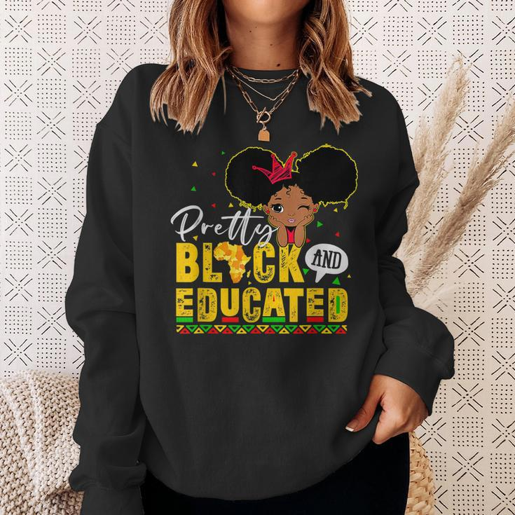 Pretty Black And Educated I Am The Strong African Queen Girl V4 Sweatshirt Gifts for Her
