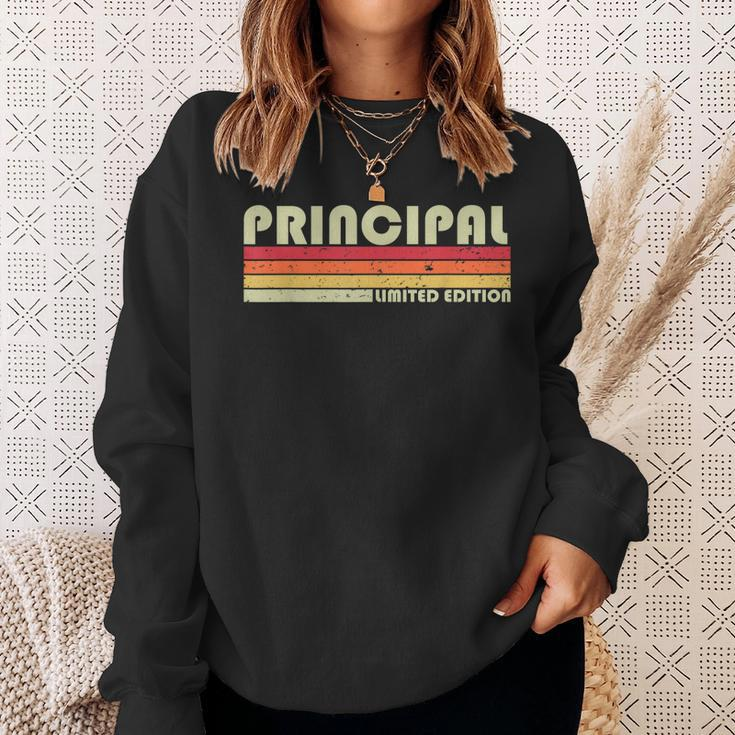 Principal Funny Job Title Profession Birthday Worker Idea Sweatshirt Gifts for Her