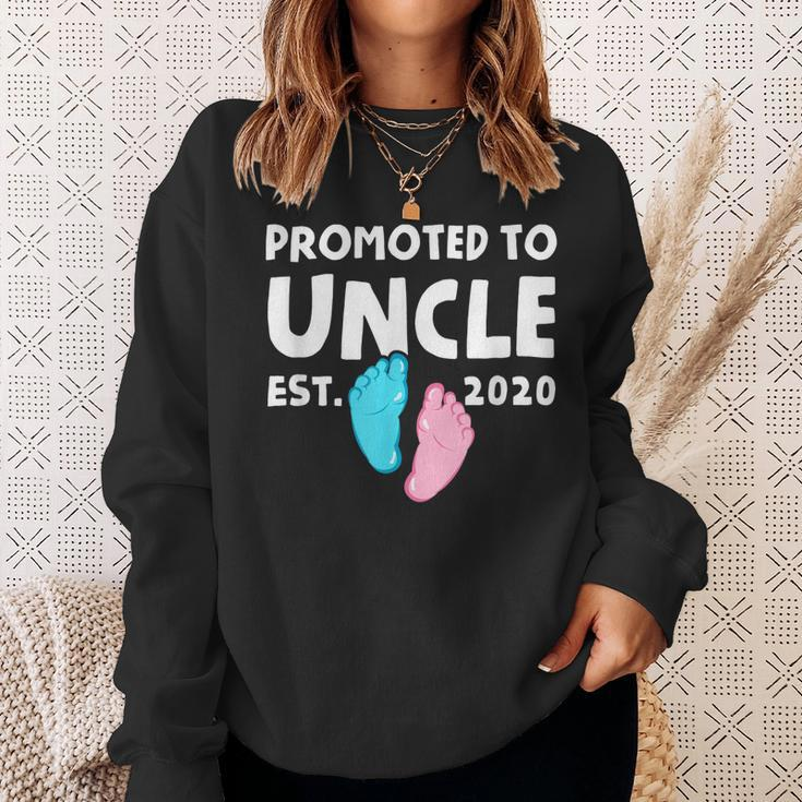 Promoted To Uncle Est 2020 Pregnancy New Uncle Gift Sweatshirt Gifts for Her