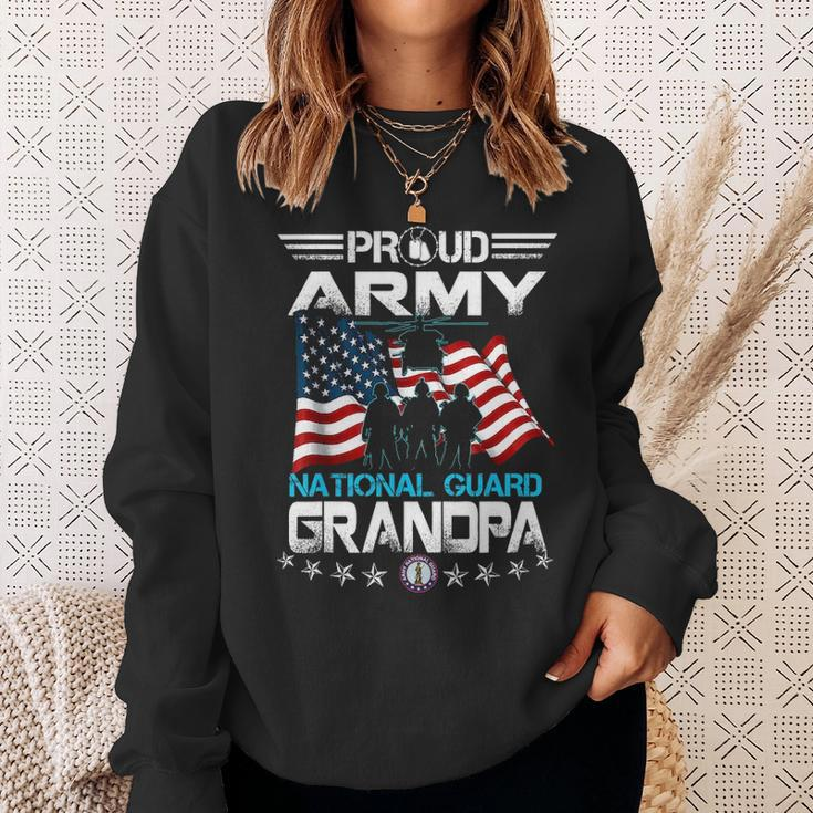 Proud Army National Guard Grandpa US Military Gift Sweatshirt Gifts for Her