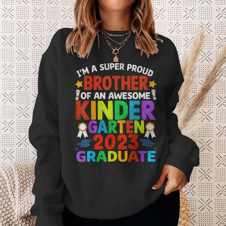 Proud Brother Of Awesome Kindergarten Graduated Graduation Sweatshirt Gifts for Her