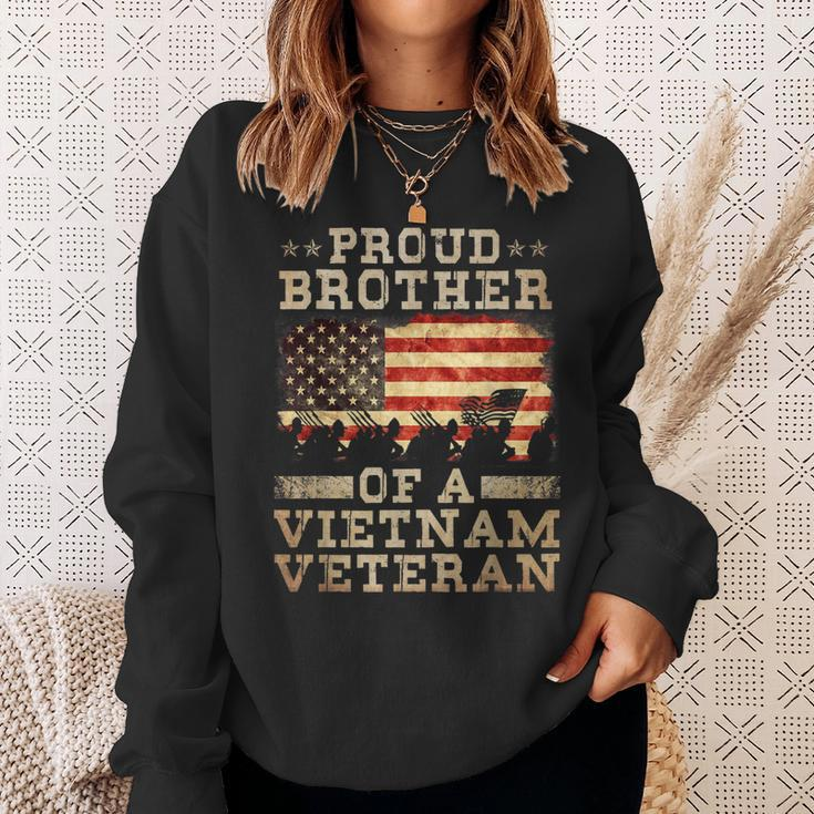 Proud Brother Vietnam War Veteran For Matching With Dad Vet Sweatshirt Gifts for Her