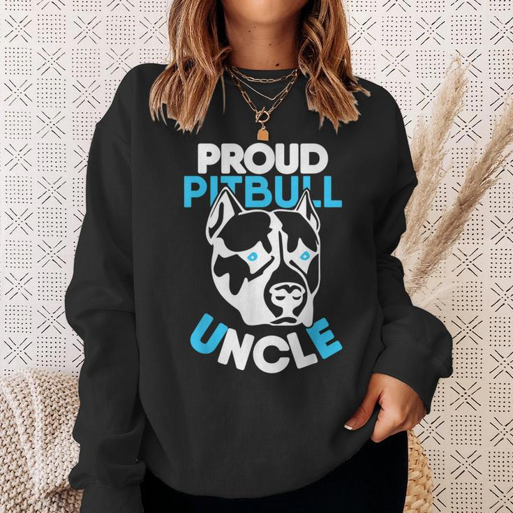 Proud Pitbull Uncle Dog Lover Gift Sweatshirt Gifts for Her