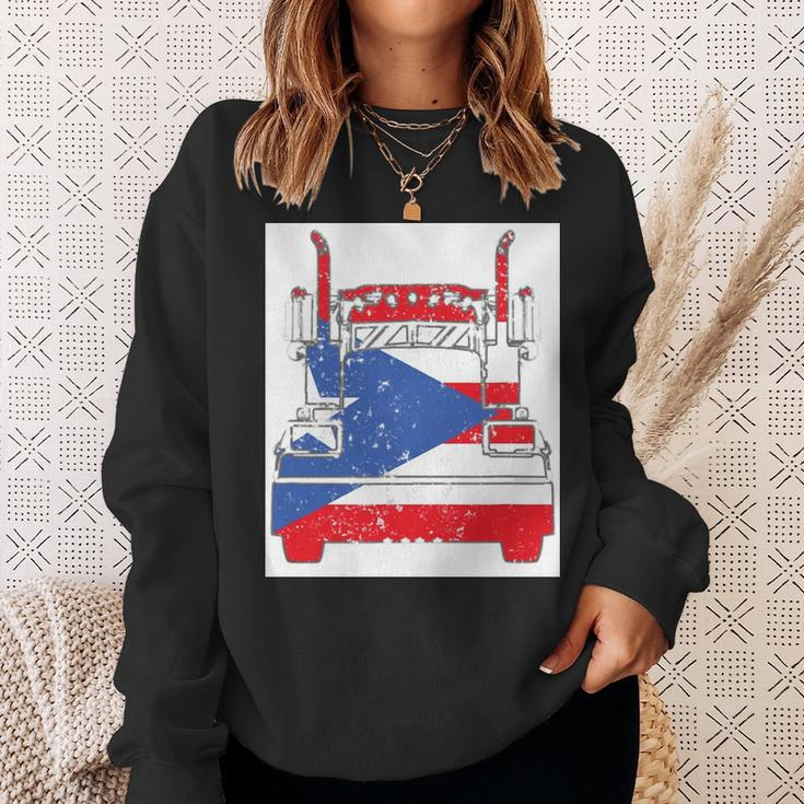 Puerto Rican Trucker V2 Sweatshirt Gifts for Her