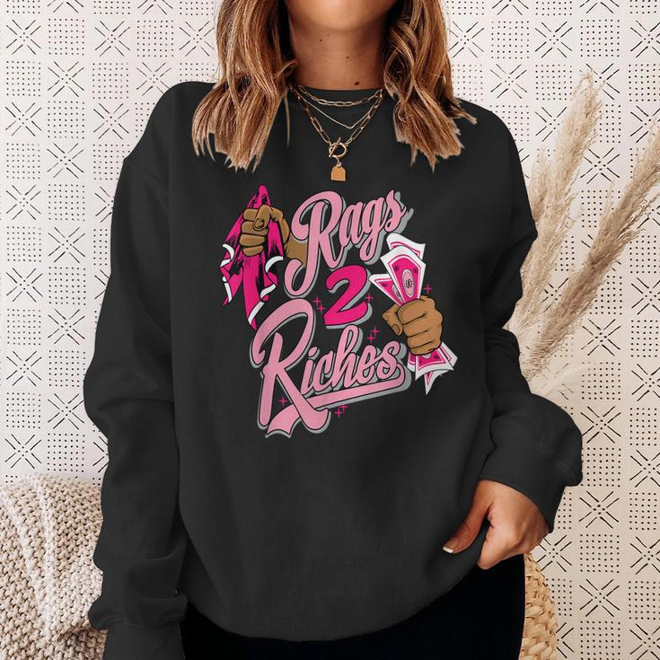 Rags 2 Riches Low Triple Pink Matching Sweatshirt Gifts for Her