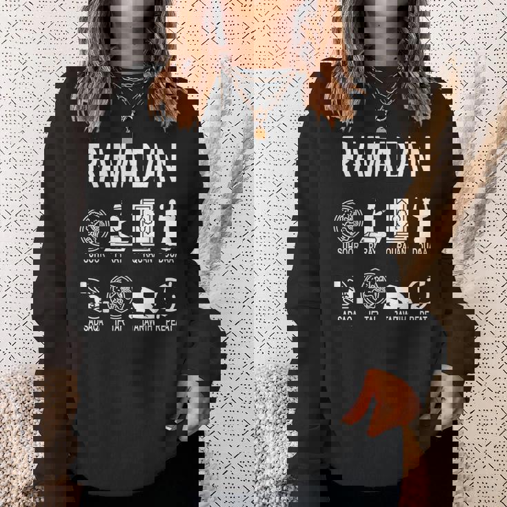 Ramadan Mode On Fasting Ramadan Mubarak Kareem Muslim Sweatshirt Gifts for Her