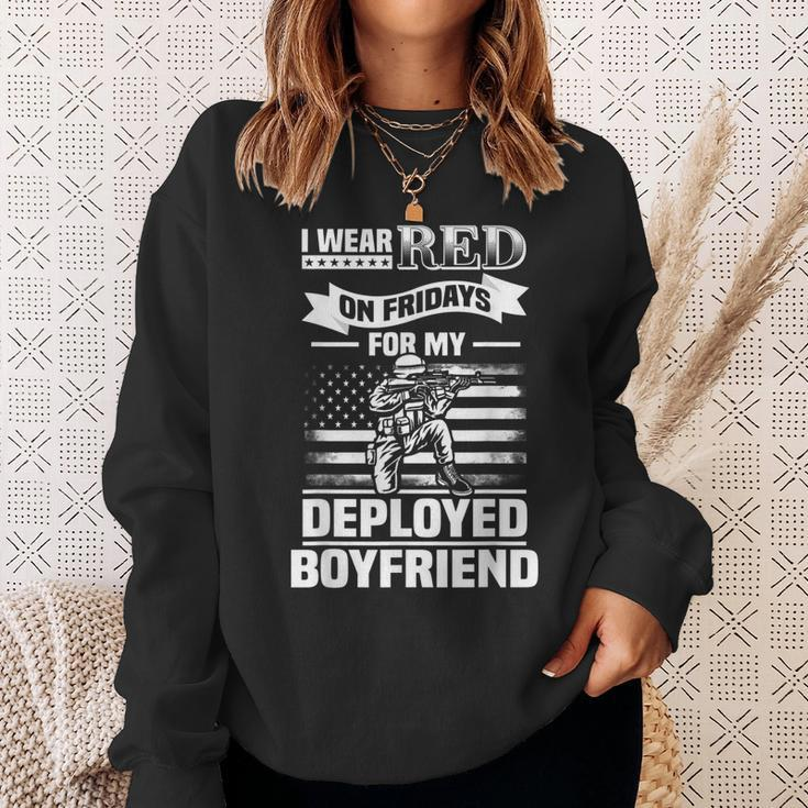 Red Friday Military Girlfriend Deployed Patriotic Sweatshirt Gifts for Her