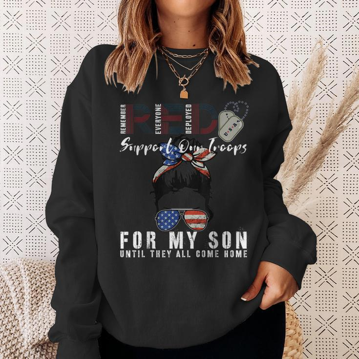 Red Friday Military I Wear Red For My Son Remember Everyone Sweatshirt Gifts for Her