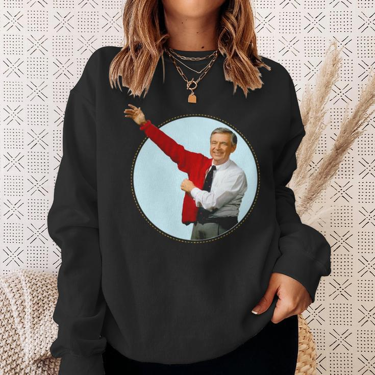 Red Mister Rogers’ Neighborhood Sweatshirt Gifts for Her