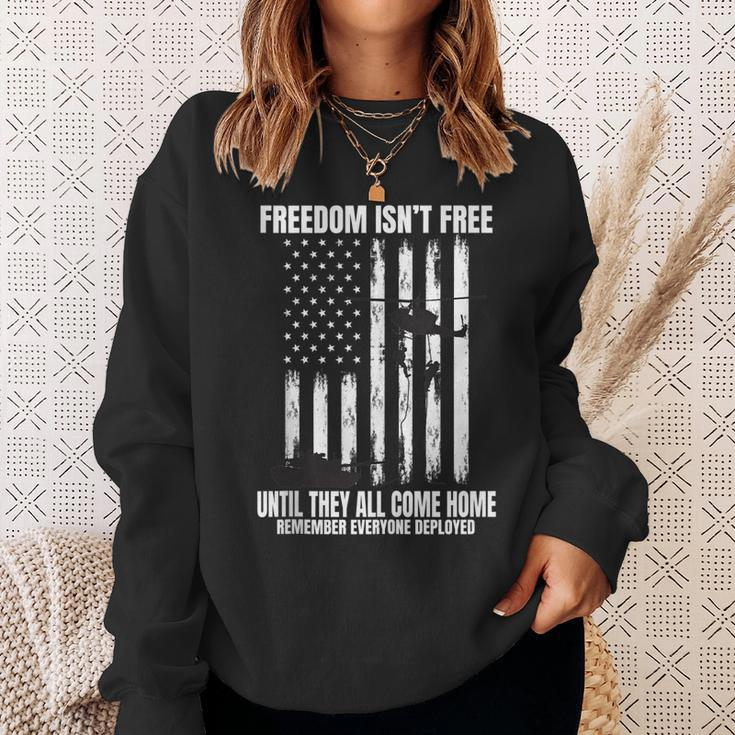 Remember Everyone Deployed Red Friday Military American Flag Sweatshirt Gifts for Her