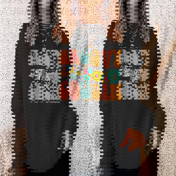 Retro Groovy Birthday Family Matching Cute Groovy Cousin Sweatshirt Gifts for Her Retro Groovy Birthday Family Matching Cute Groovy Cousin Sweatshirt Gifts for Her