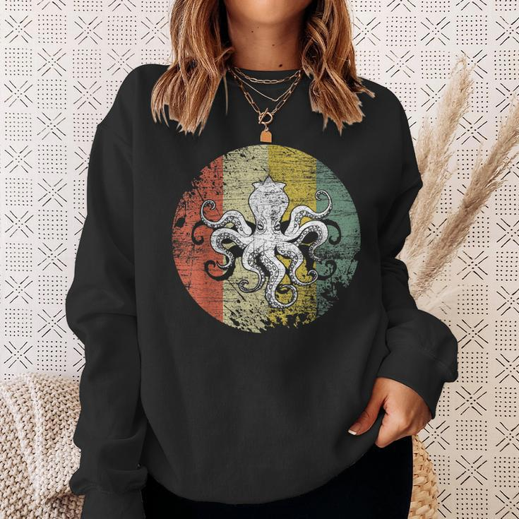 Retro Octopus Men Women Sweatshirt Graphic Print Unisex Gifts for Her