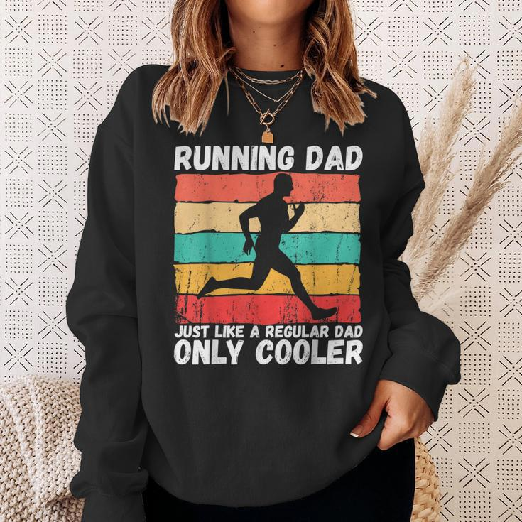 Retro Running Dad Funny Runner Marathon Athlete Humor Outfit Sweatshirt Gifts for Her