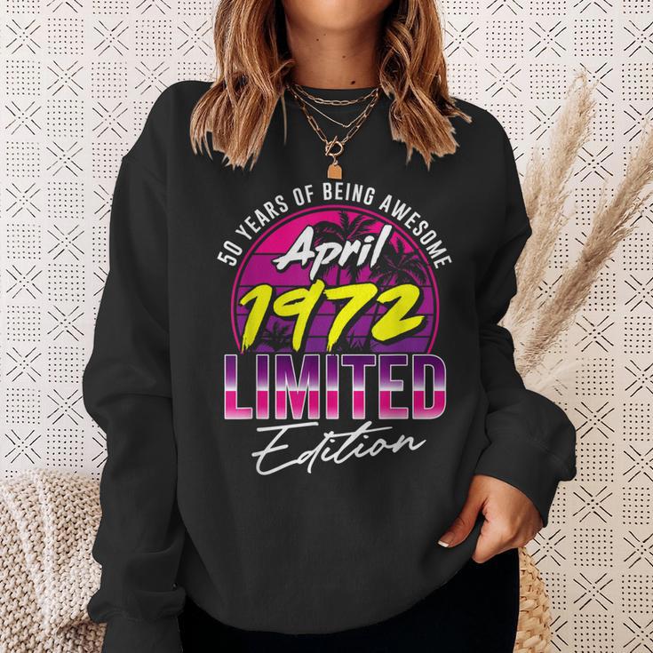 Retro Vintage April 1972 Sweatshirt, Geburtstagsparty für Männer & Frauen Geschenke für Sie