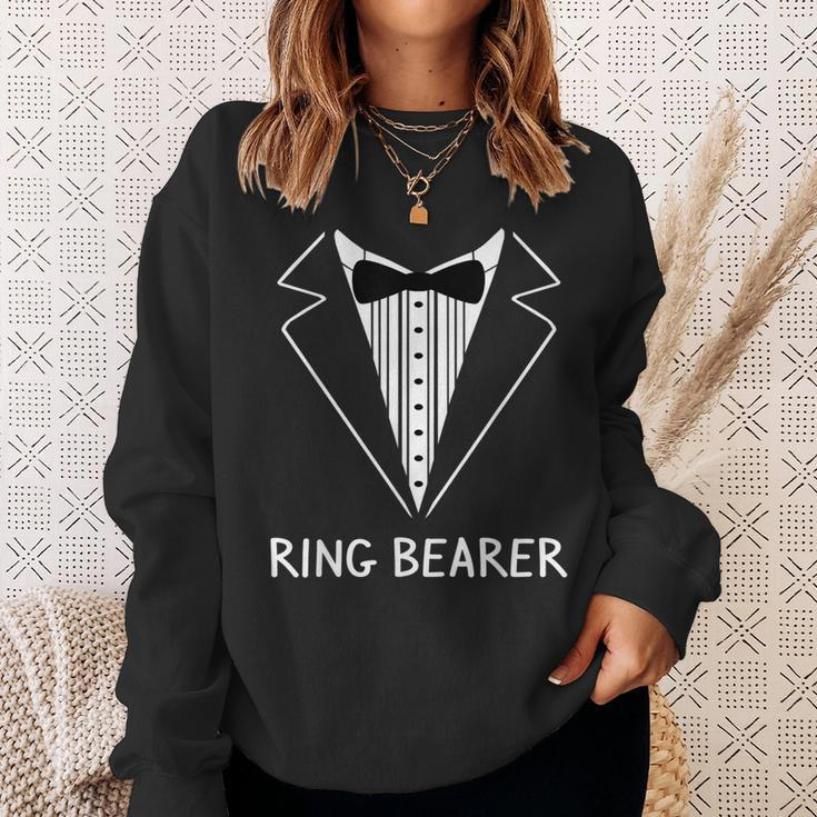Ring Bearer Wedding Tux Bachelor Ceremony Groom Sweatshirt Gifts for Her
