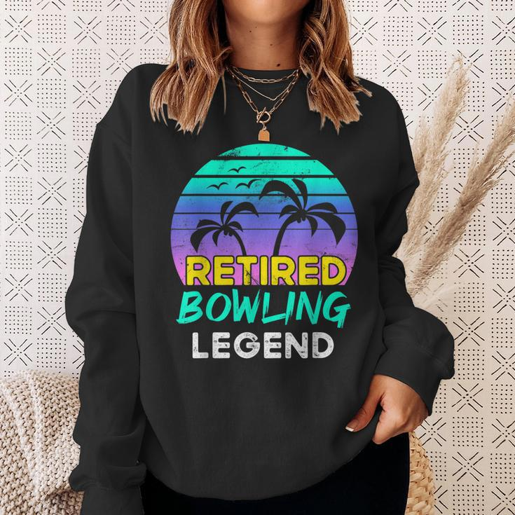 Ruhestand Bowling-Legende Sweatshirt, Retro 80er Jahre Sonnenuntergang Geschenke für Sie