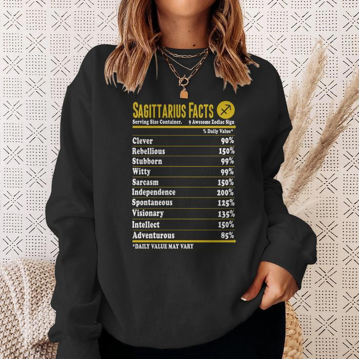 Sagittarius Facts Servings Per Container Zodiac T-Shirt Men Women Sweatshirt Graphic Print Unisex Gifts for Her